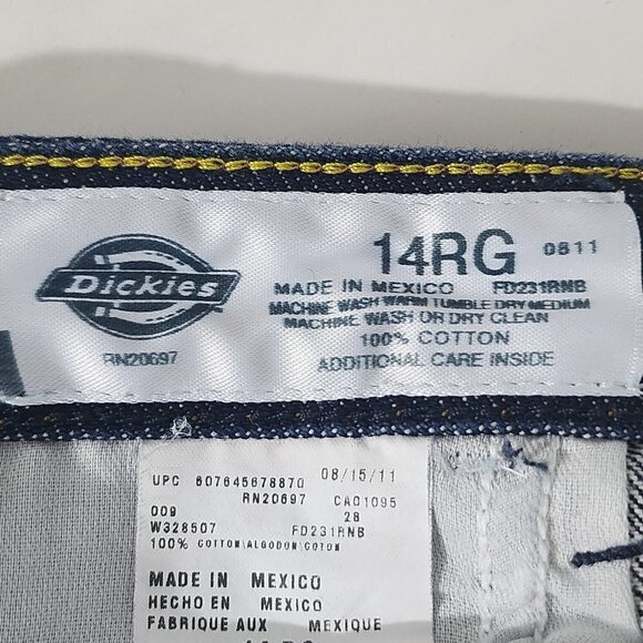 2/$20 Dickies Straight Leg Jeans Size 14RG - Picture 5 of 6